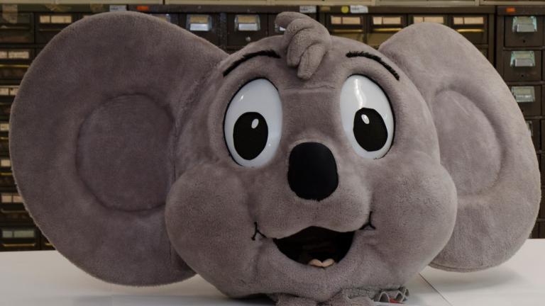 Blinky Bill promotional costume Large Koala head which is part of a Blinky Bill promotional costume