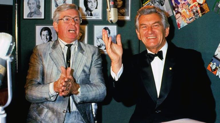 Bob Rogers with Prime Minister Bob Hawke, 1984