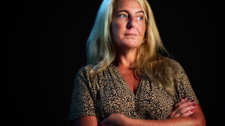 Lawyer Nicola Gobbo with her arms folded and looking off camera