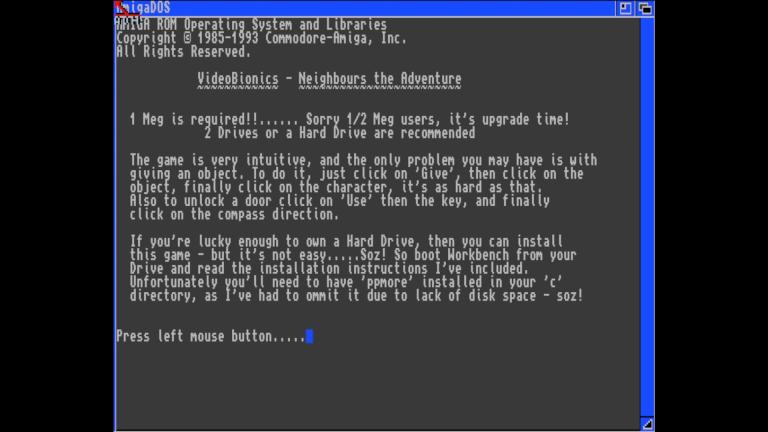 A screenshot from a video game that gives instructions on how to play.