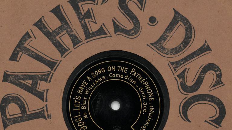 A Pathé disc inside its sleeve