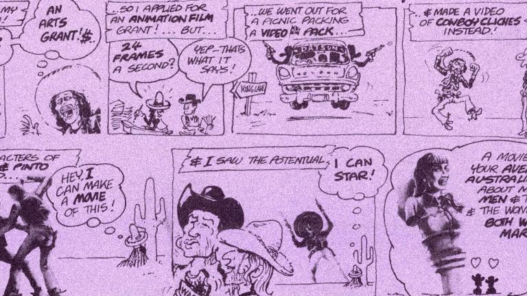 Cropped section of poster for short film Buckeye and Pinto