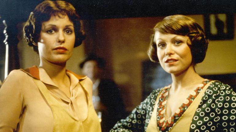 Helen Morse and Jacki Weaver in a scene from the film Caddie.