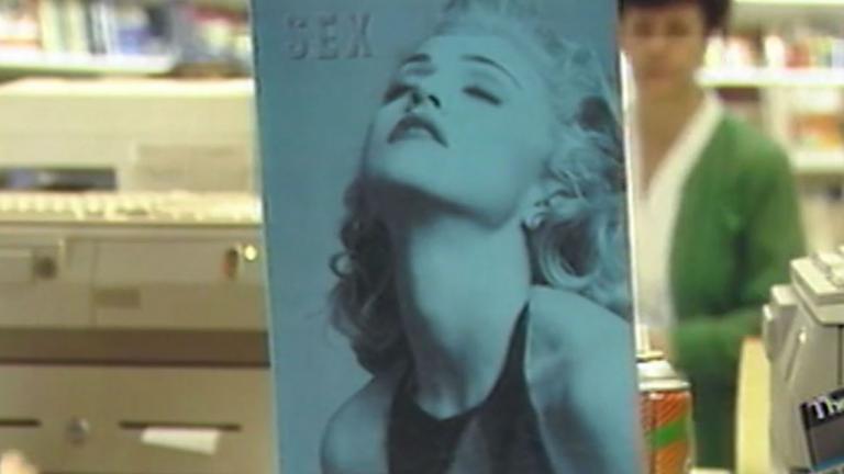cropped image of the cover of Madonna's 'Sex' book
