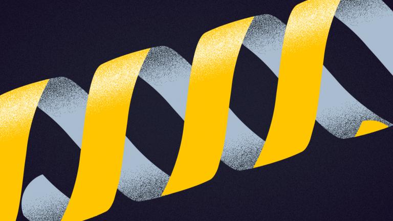 A stylised double-helix DNA pattern