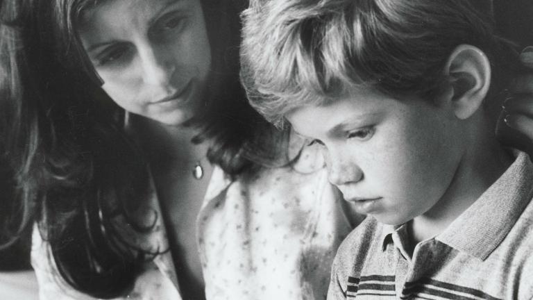 Heather Mitchell and Jeffery Walker in a scene from the film Proof. 
