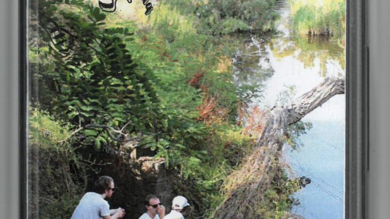 Cassette cover featuring three men by a river. Text reads: New Zealand 2014. Inches. Cassette cover featuring three men by a river. Text reads: New Zealand 2014. Inches.