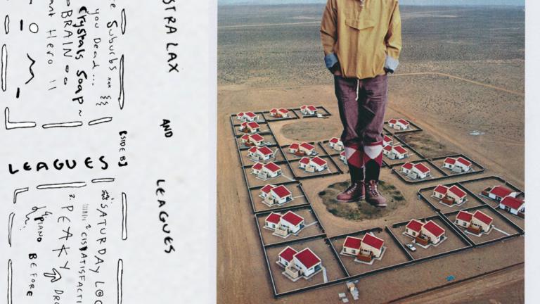 Cassette cover featuring an Asian man superimposed on an aerial view of landscape with the same house repeated. Cassette cover featuring an Asian man superimposed on an aerial view of landscape with the same house repeated.