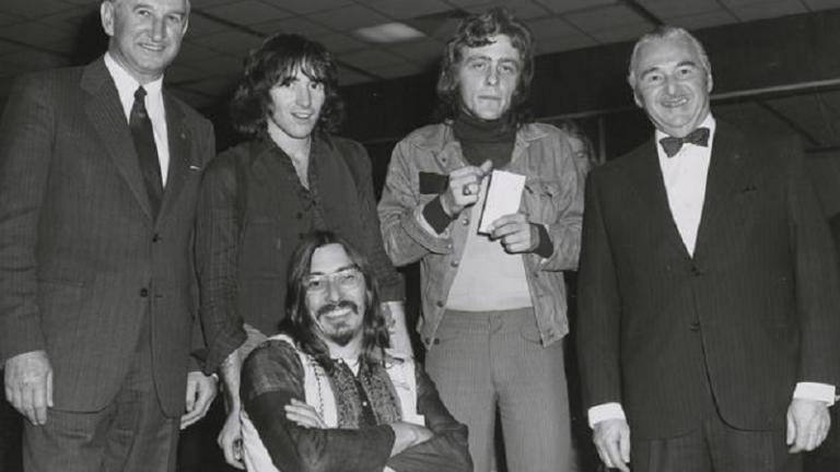 Group photo including Jeff St John and Bon Scott Group photo including Jeff St John and Bon Scott