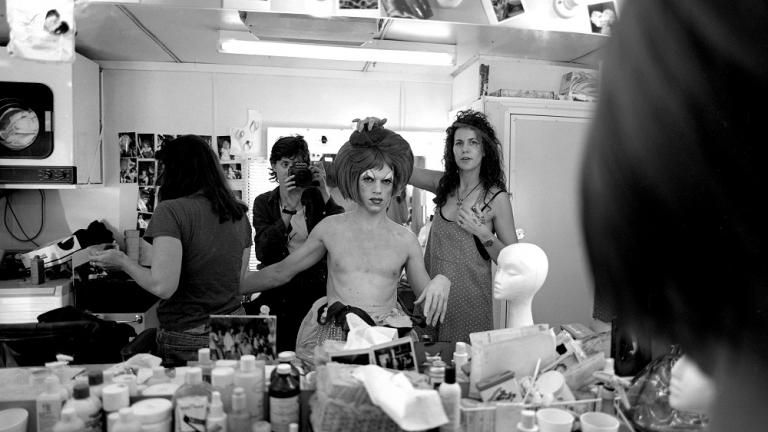 Elise Lockwood photographing Hugo Weaving in the dressing room. Elise Lockwood photographing Hugo Weaving in the dressing room.