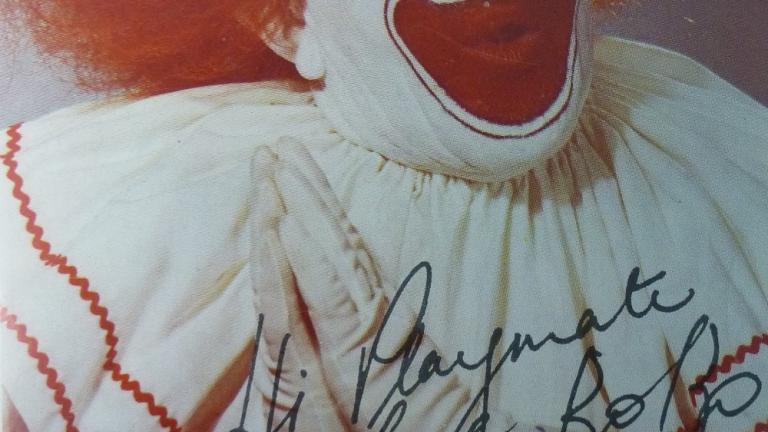 Publicity shot of Hal Turner as Bobo the Clown, 1965