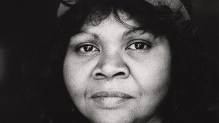 Black and white image of Ruby Hunter