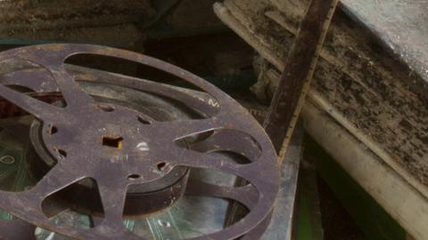 Film reel and book that have been damaged by water