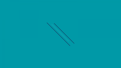 Graphic with three diagonal lines against a teal background.