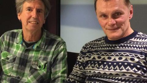 Two men, Robert Goodge and Gavin Campbell, seated, looking at camera.