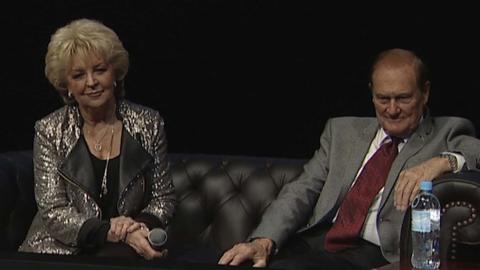 Patti Newton and Pete Smith remember Graham Kennedy during a panel at the St Kilda Film Festival