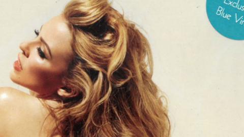 Cropped image of Kylie Minogue album cover Into the Blue