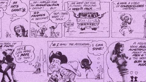 Cropped section of poster for short film Buckeye and Pinto