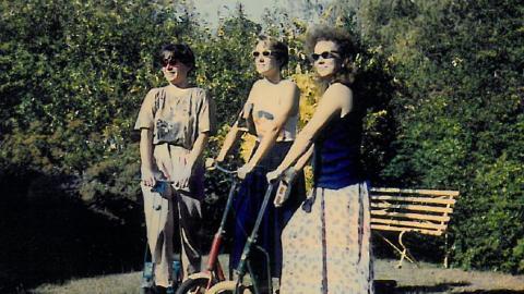 Maryanne Doyle pictured with housemates and artistic collaborators