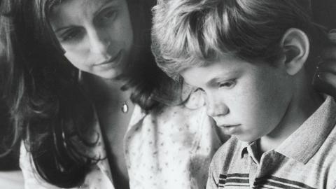 Heather Mitchell and Jeffery Walker in a scene from the film Proof. 