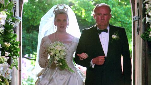Muriel collection hero image Toni Collette (Muriel) and her father Bill (Bill Hunter) about to walk down the aisle in Muriel's Wedding